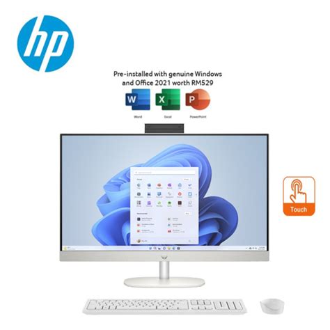 HP 27-cr1001D 27" FHD Touch All-in-One Desktop PC Shell White ( CU5 ...