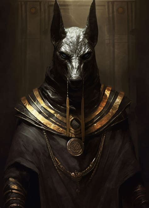 'Anubis God' Poster, picture, metal print, paint by Conceptual Photography | Displate