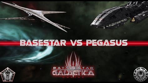 Basestar vs. Pegasus - Battlestar Galactica Online - YouTube