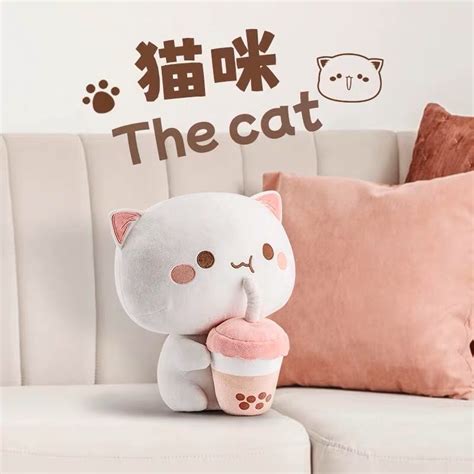 Peach Cat Plush / Goma Soft Toy / Cute Peach and Goma Toy | Shopee ...