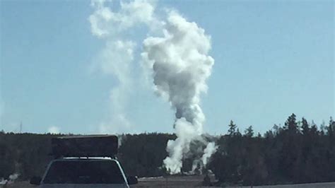 Yellowstone geyser erupts for 3rd time in 6 weeks