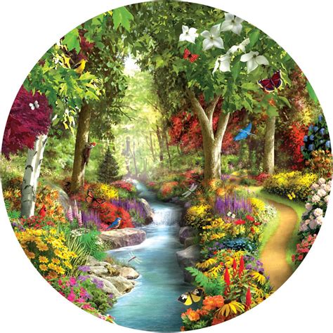 Morning Daydream 300 Large Piece Round Jigsaw Puzzle | Bits and Pieces