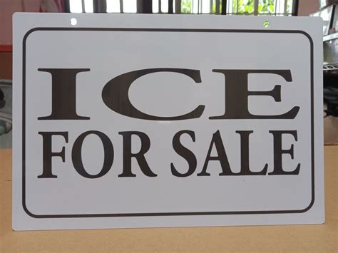 ICE FOR SALE Hard PVC Signage 7.8x11 inches | Lazada PH