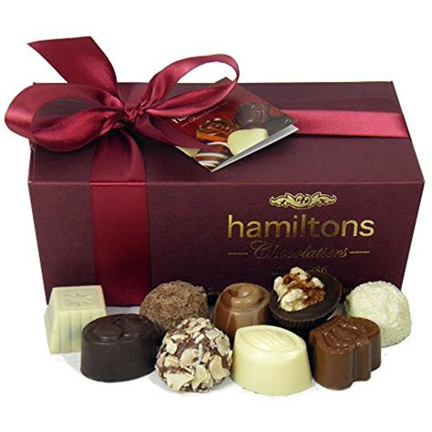 Hamiltons Burgundy Luxury Belgian Ballotin Handmade Chocolates Gift Box 24 Chocolates | Approved ...