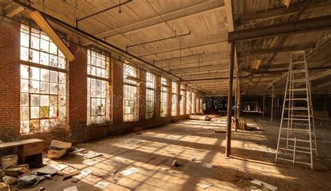 Old Gritty Abandoned Factory Interior