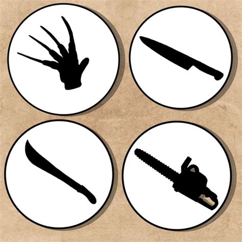 Horror Movie Weapons Stickers // Horror Film Weapons // | Etsy