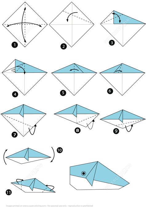 How to Make an Origami Whale Step by Step Instructions | Free Printable ...