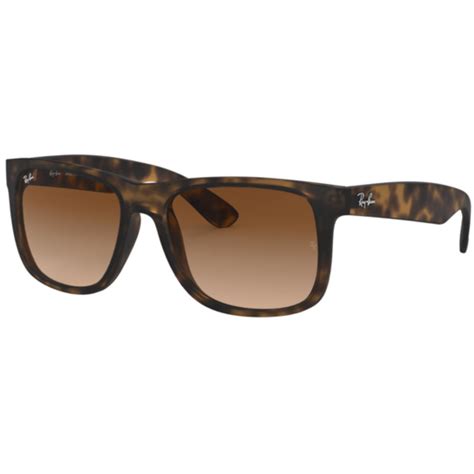 Justin Ray-Ban RB4165 Retro Mod Wayfarer Sunglasses in Havana