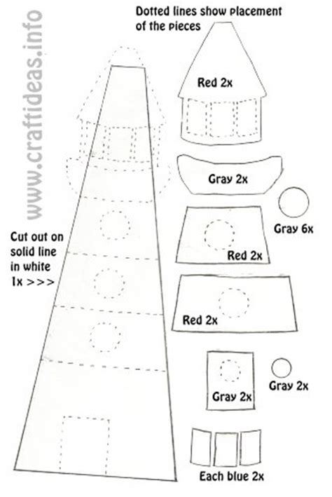 Summer Crafts and Patterns - Lightouse Template