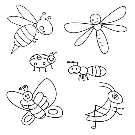 Insect Outline Clip Art Set Daily Art Hub Graphics Al - vrogue.co