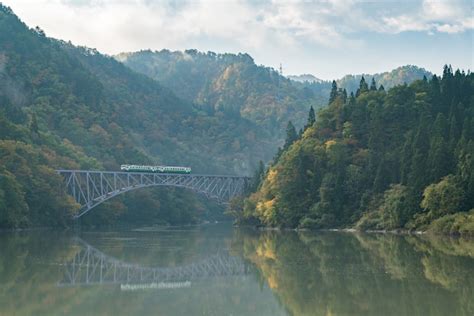 Premium Photo | Fukushima first bridge tadami river japan