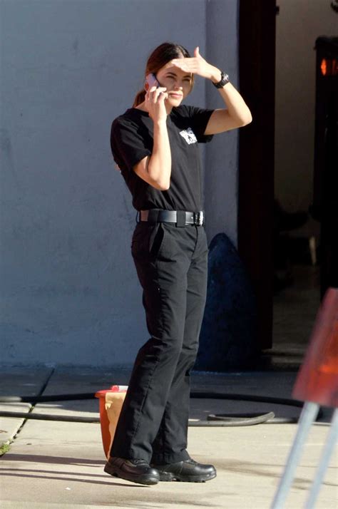 Jenna Dewan in a Black Outfit on the Set of The Rookie in Los Angeles ...