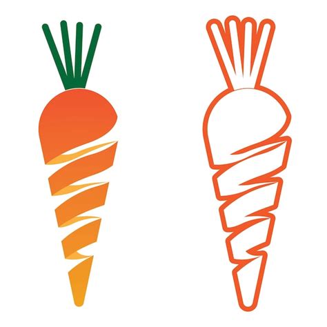 Premium Vector | Carrot logo vector icon illustration design template