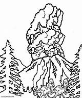 Printable Volcano Coloring Pages For Kids sketch template