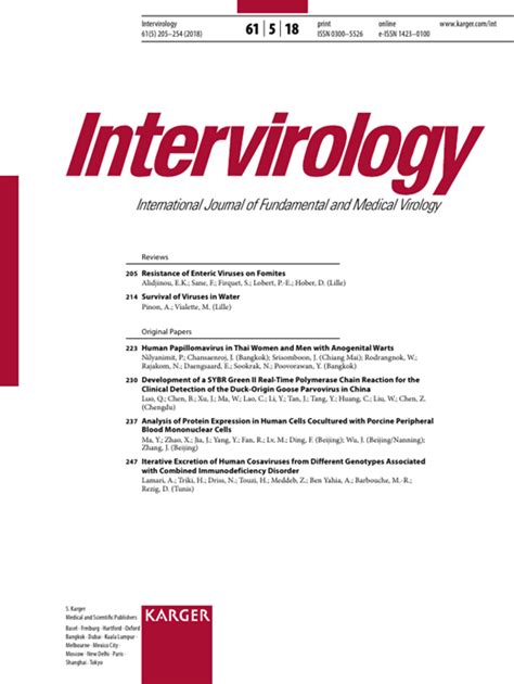 Resistance of Enteric Viruses on Fomites | Intervirology | Karger Publishers