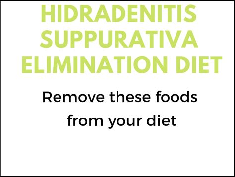 Hydradenitis Suppurativa Elimination Diet - Innate Skin