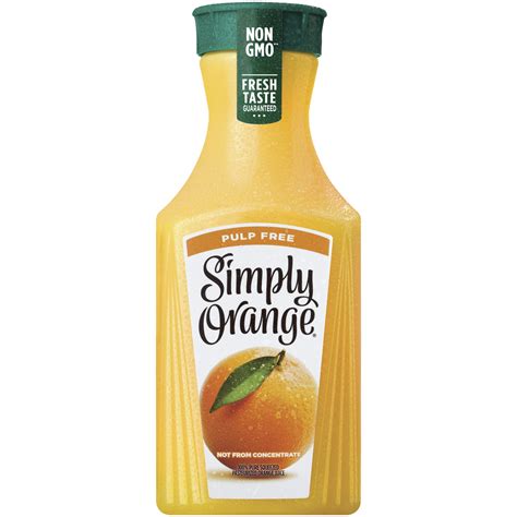 Simply Orange Pulp Free Orange Juice, 52 fl oz - Walmart.com - Walmart.com