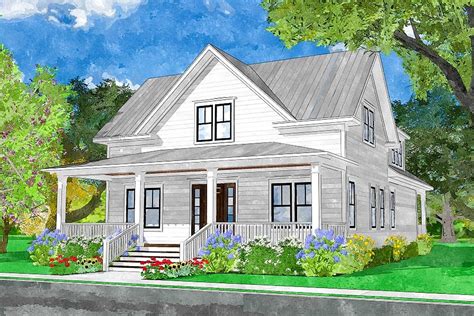 Plan 15235NC: Classic Country House Plan with Rear-Facing Double Garage ...