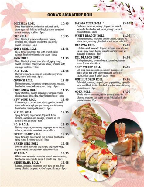 Ooka Sushi & Asian Hibachi And Delivery menu in Apple Valley, Minnesota ...