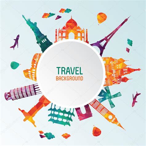 Travel and tourism background — Stock Vector © CamillaCasablanca #63568327