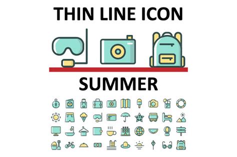 Summer Icon Set Graphic by darwiswianda · Creative Fabrica