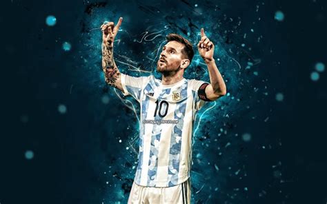 Hämta bilder 4K, Lionel Messi, 2021, Argentinas herrlandslag i fotboll, fotbollsstjärnor, Leo ...