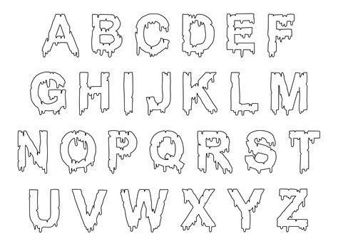 Halloween Letter Stencils - 15 Free PDF Printables | Printablee