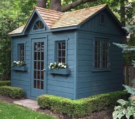 Brilliant Garden Shed Decorating Ideas 13 | Painted garden sheds, Building a shed, Garden shed