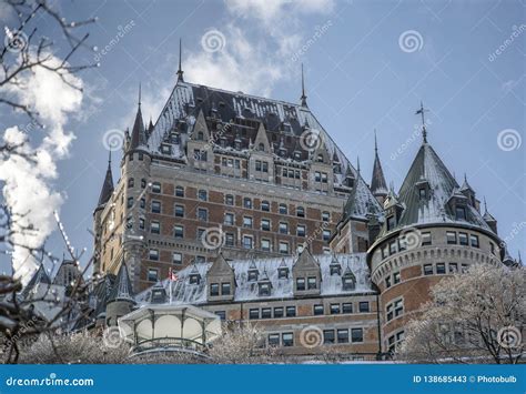 Fairmont Le Chateau Frontenac In The Winter Editorial Photo ...