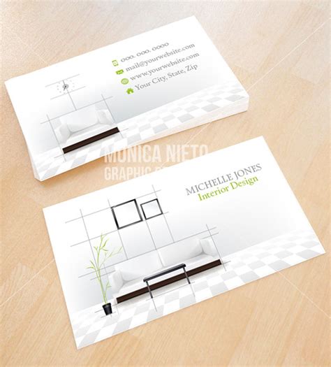 Custom Printable Interior Design Business Card Template/ Interior ...