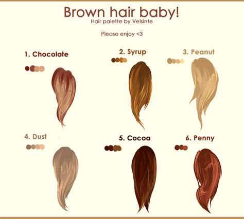 Anime hair color, How to draw hair, Brown hair