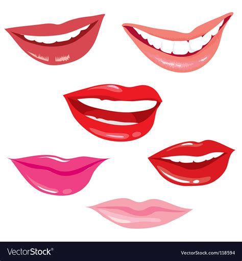 Smiling lips Royalty Free Vector Image - VectorStock