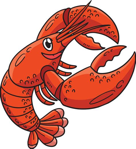 Lobster Marine Animal Cartoon Colored Clipart 17022994 Vector Art at ...