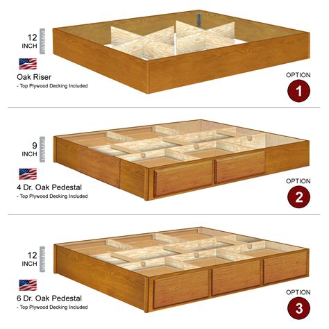 Oak 5-Board - Waterbed Headboard & Frame Set - InnoMax