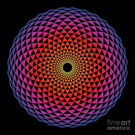 Colorful sphere shaped Fibonacci pattern, Sacred Geometry Digital Art by Peter Hermes Furian ...