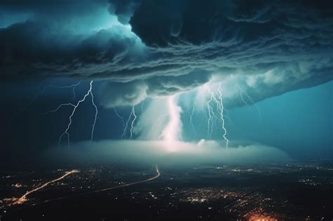 Premium AI Image | Thunderstorm warning Generative ai