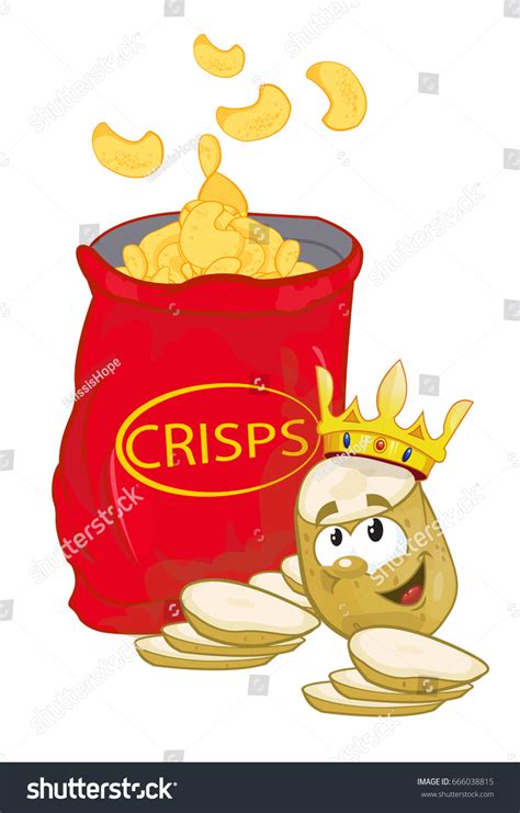 Chips Cartoon Vector Illustration Crisps Potato Stock Vector (Royalty ...