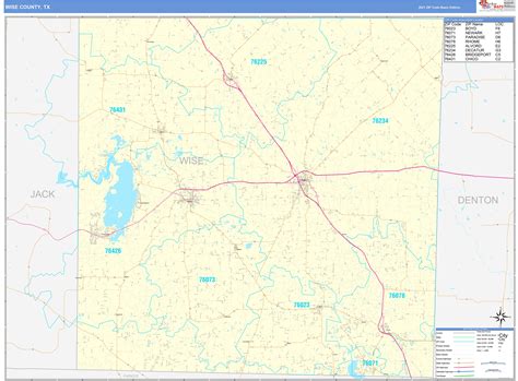 Wise County Texas Road Map