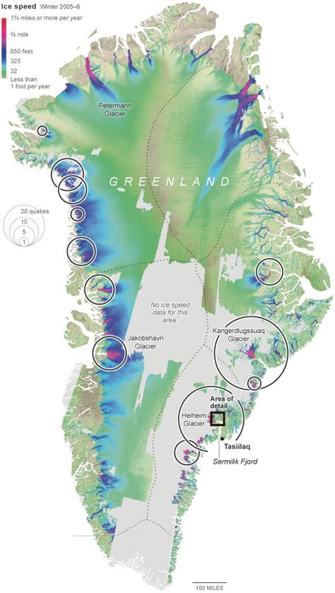 Greenland's Massive Ice Sheet Is Restless - Interactive Graphic ...