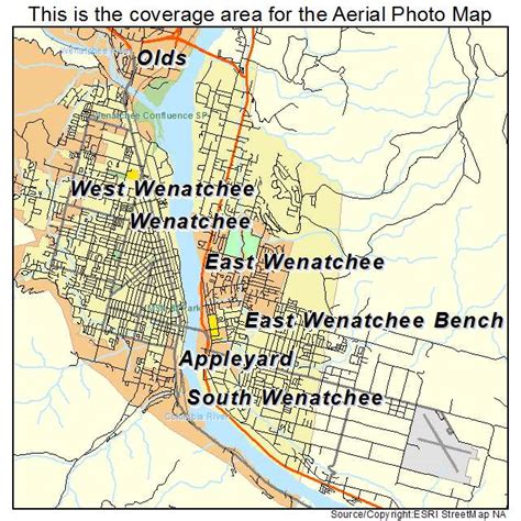 Aerial Photography Map of East Wenatchee Bench, WA Washington