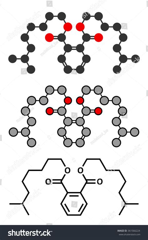 Diisononyl Phthalate Dinp Plasticizer Molecule Stylized Stock Vector ...