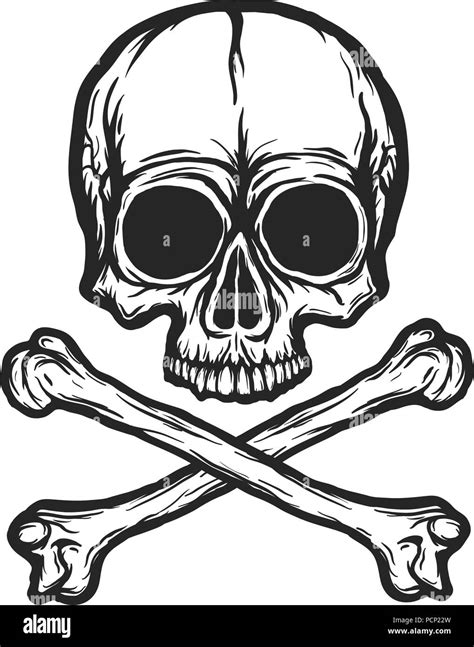 Skull black and white Stock Vector Images - Alamy