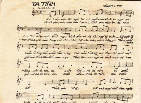 Sheet: Tạ tình - song lyric, sheet | chords.vip