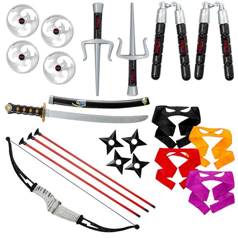 Buy Dress Up AmericaNinja Weapons - Ninja Toys Includes Katana, Bow ...