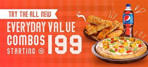 Domino's Pizza Deal: Everyday Value Combos starting at Rs 199 only - May 2024