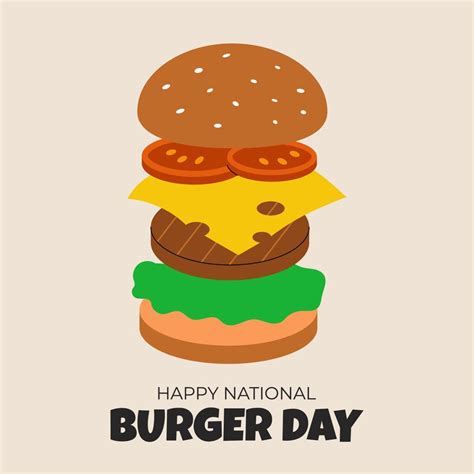 National Burger Day 23129729 Vector Art at Vecteezy