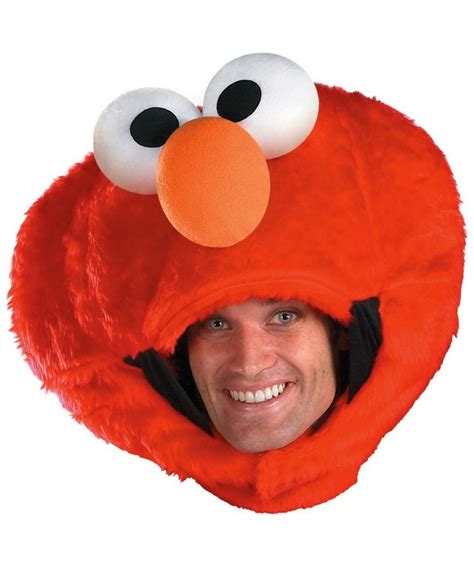 Adult Sesame Street Elmo Headpiece Costume Accessory - Men Costumes