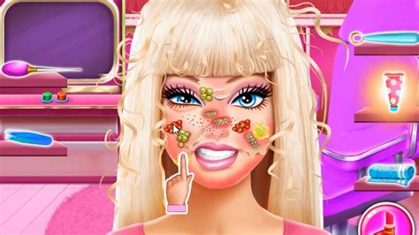 Best games for girls Barbie Face Care and Dress Up Game Hair Salon - YouTube