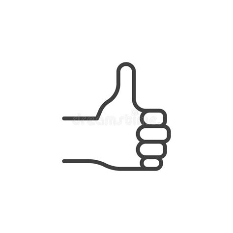 Like, Hand Gesture Line Icon Stock Vector - Illustration of sign, line ...