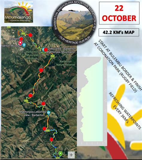 Route Maps - Barberton Makhonjwa Mountain Marathon 4in1 - Sat, 22 Oct 2022